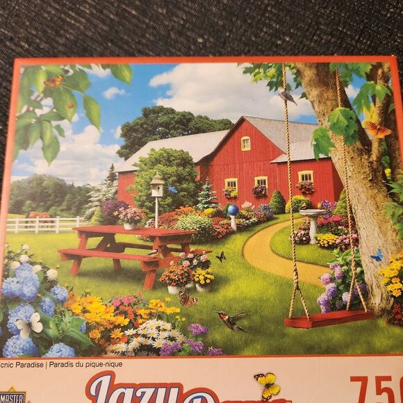 Jigsaw Puzzle 750 pieces Lazy Days Barn, Flowers, Picnic Paradise - Picture 2 of 5